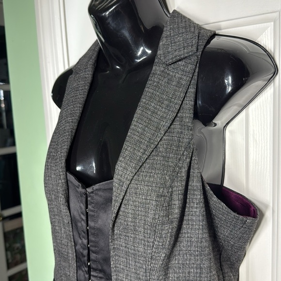 Stooshy Vintage 90s Y2K Grey/Black Juniors Vest Top Runs Smaller Size Large - Picture 2 of 7